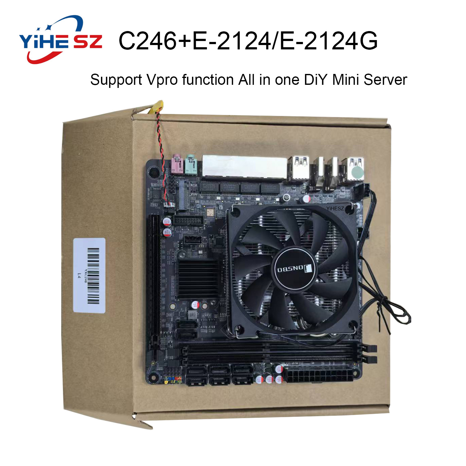 Nas Motherboard 8 Sata Mini Itx - E-2124/2124G C246 Vpro NAS اللوحة الأم
